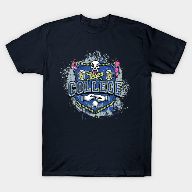 College Frat House Logo T-Shirt by Mudge